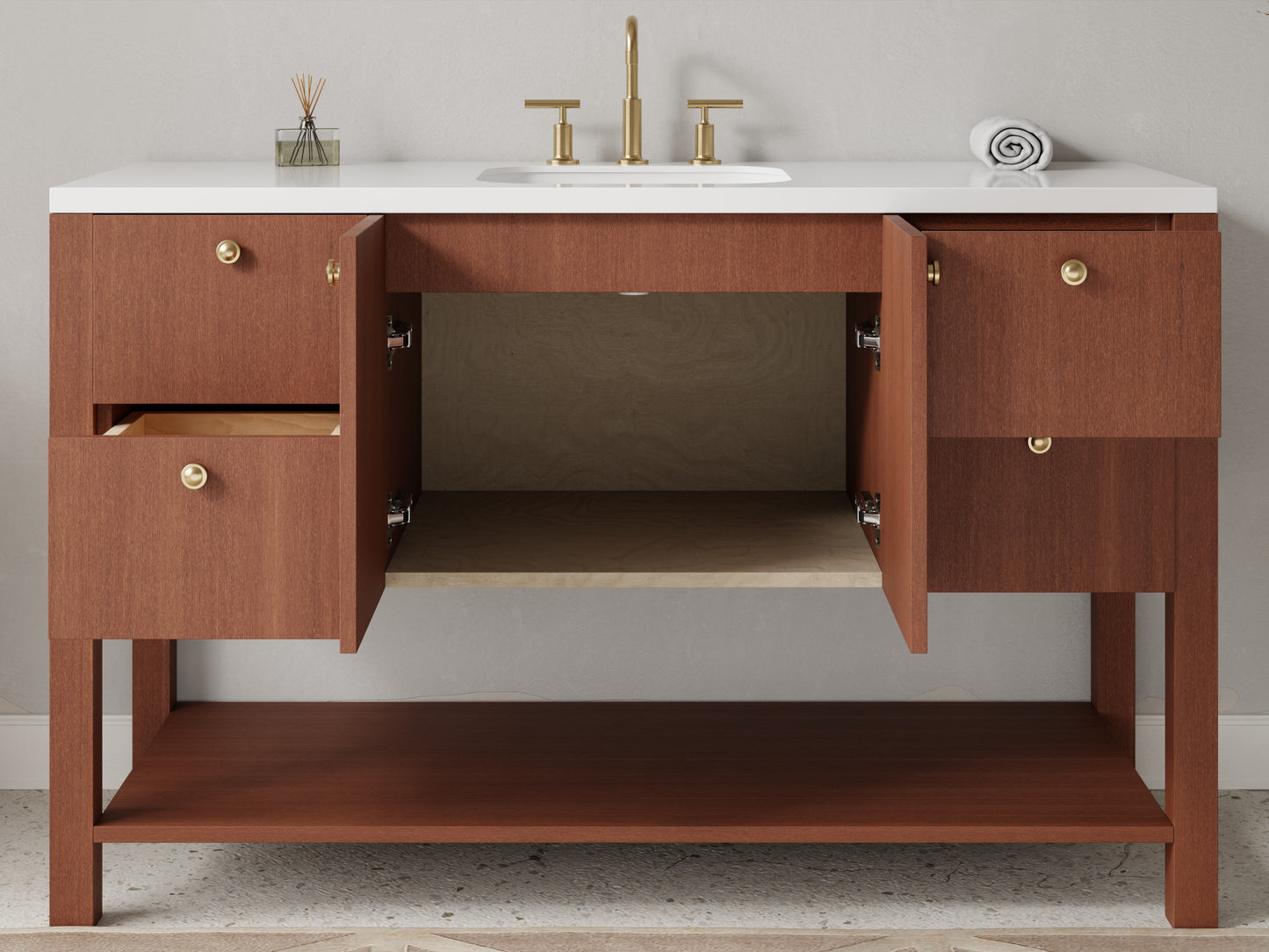 standard - mahogany - open