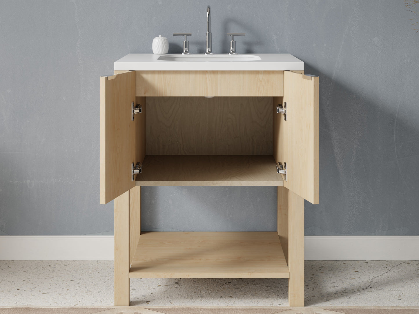 fluted - maple - open