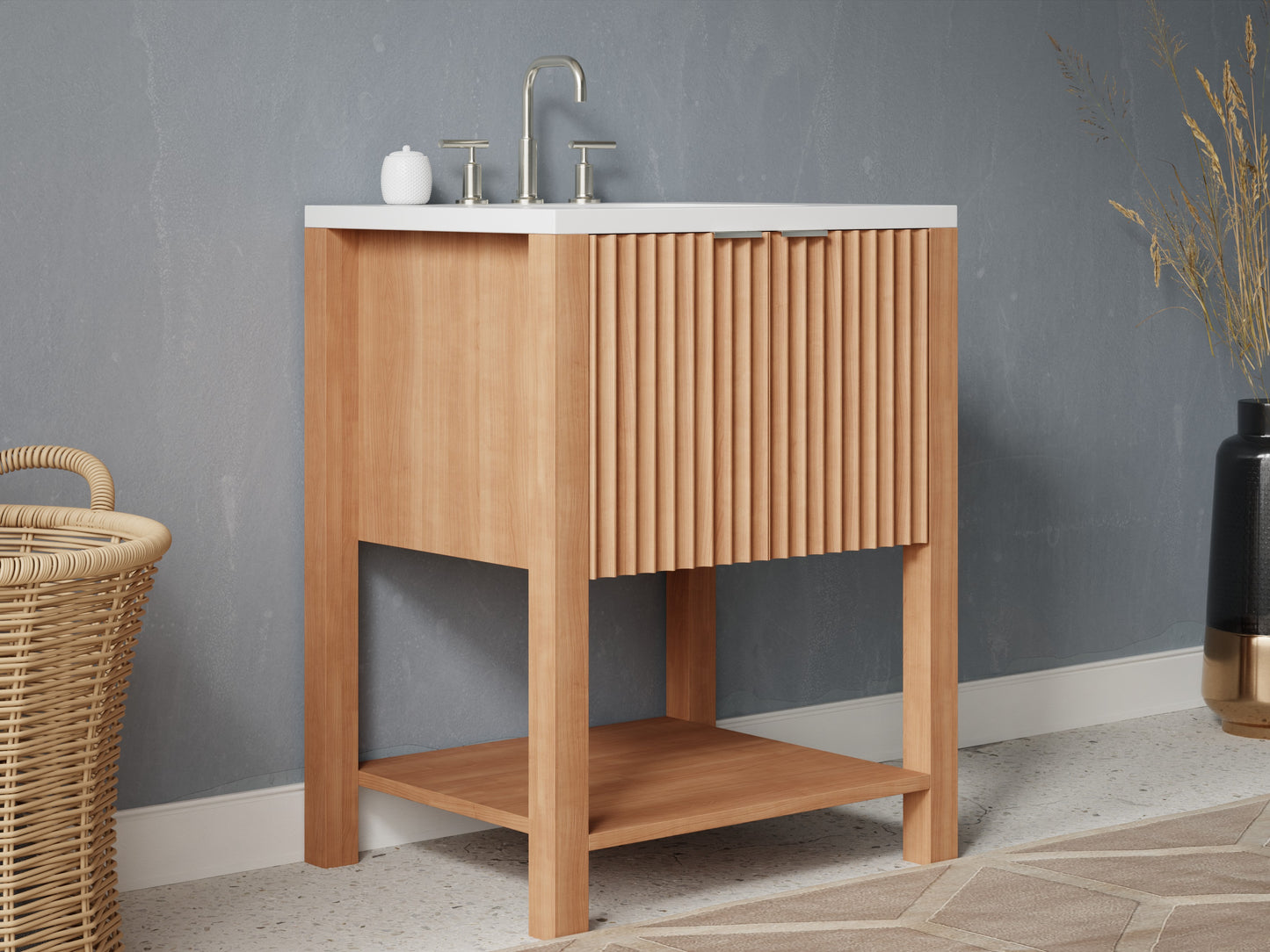 fluted - cherry - side