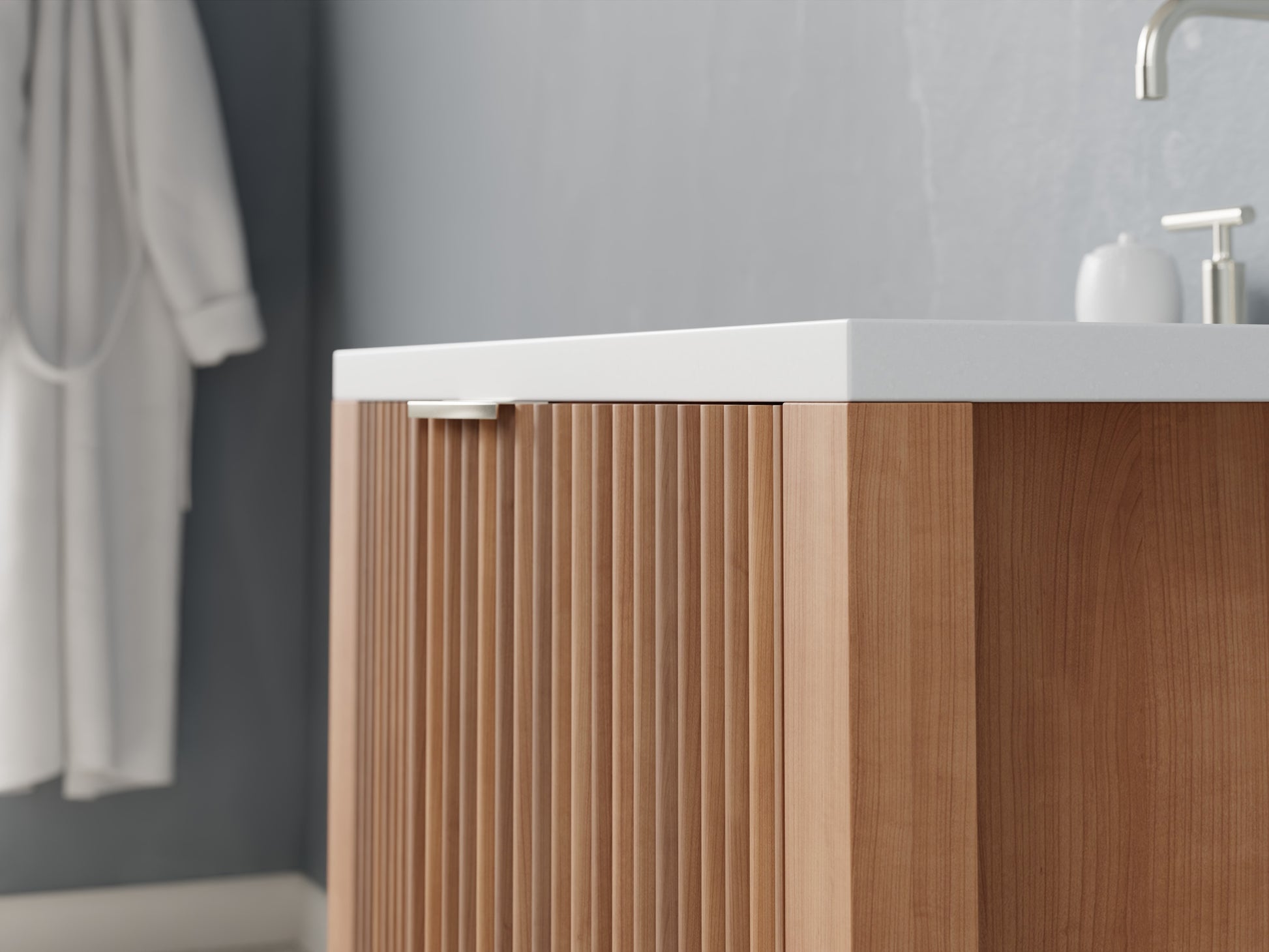 reeded - cherry - closeup