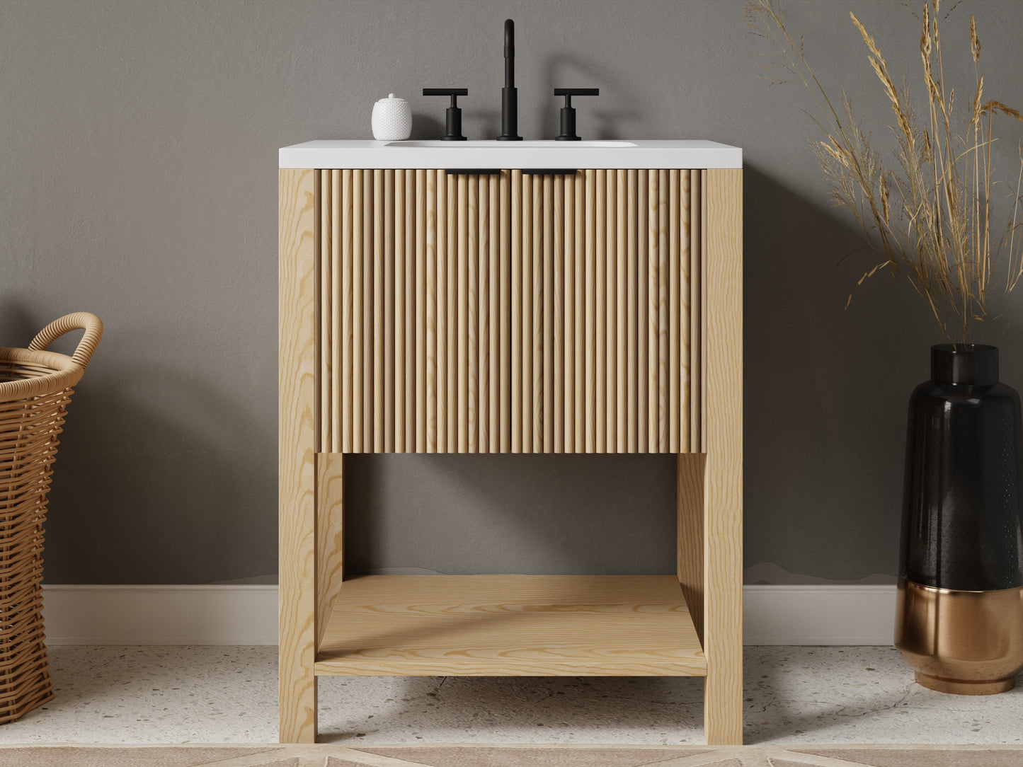 reeded - ash - front