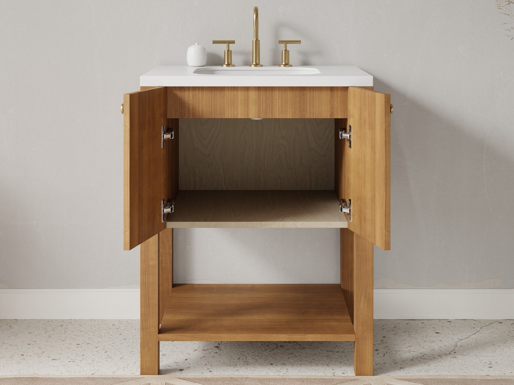 standard - teak - open