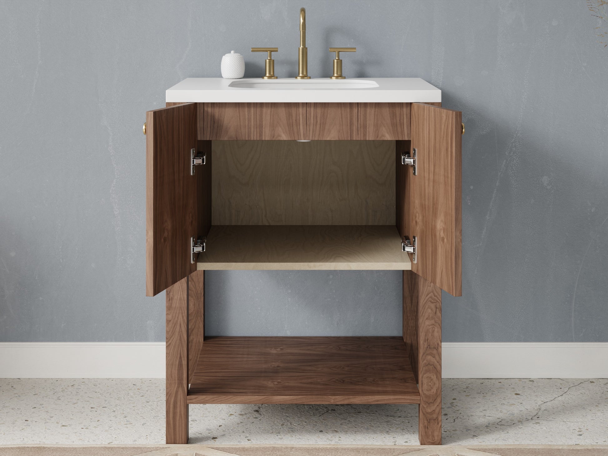 standard - walnut - open