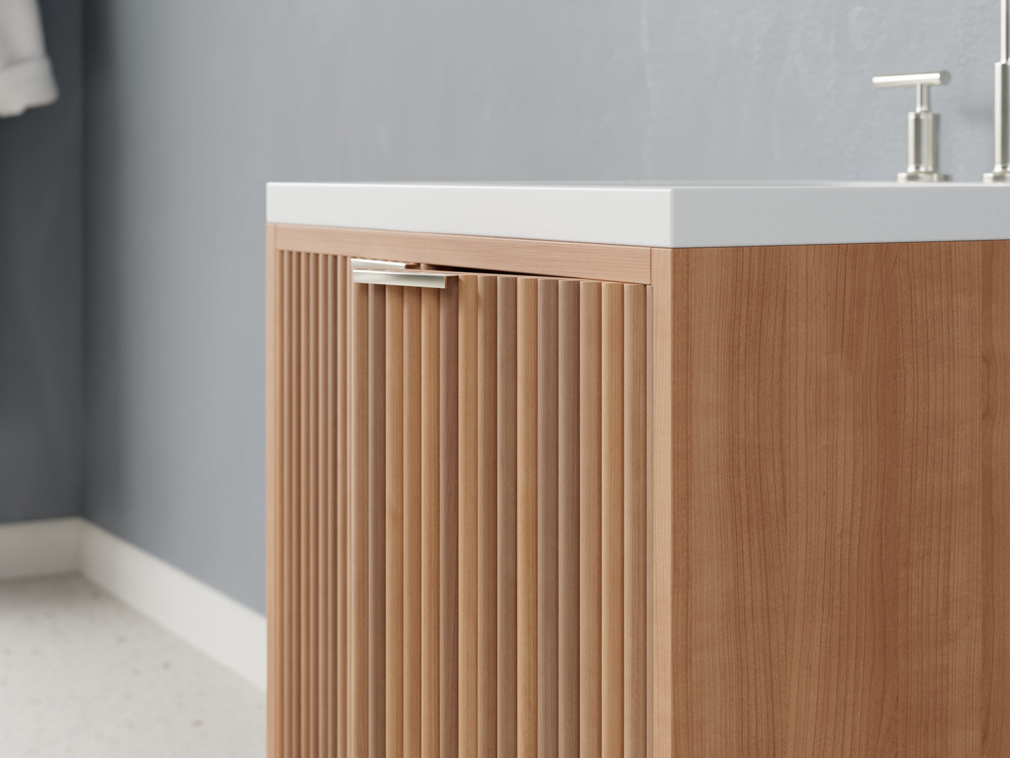 reeded - cherry - closeup