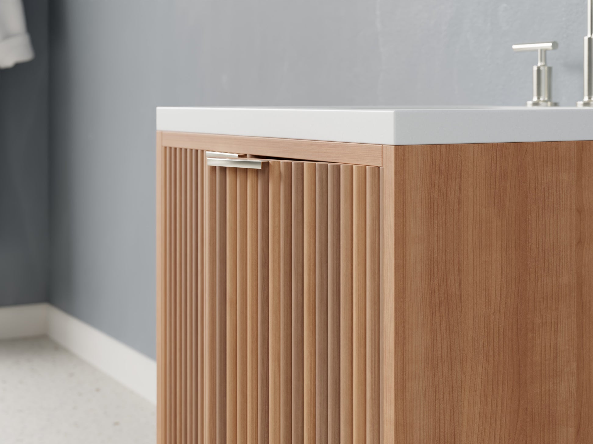 reeded - cherry - closeup