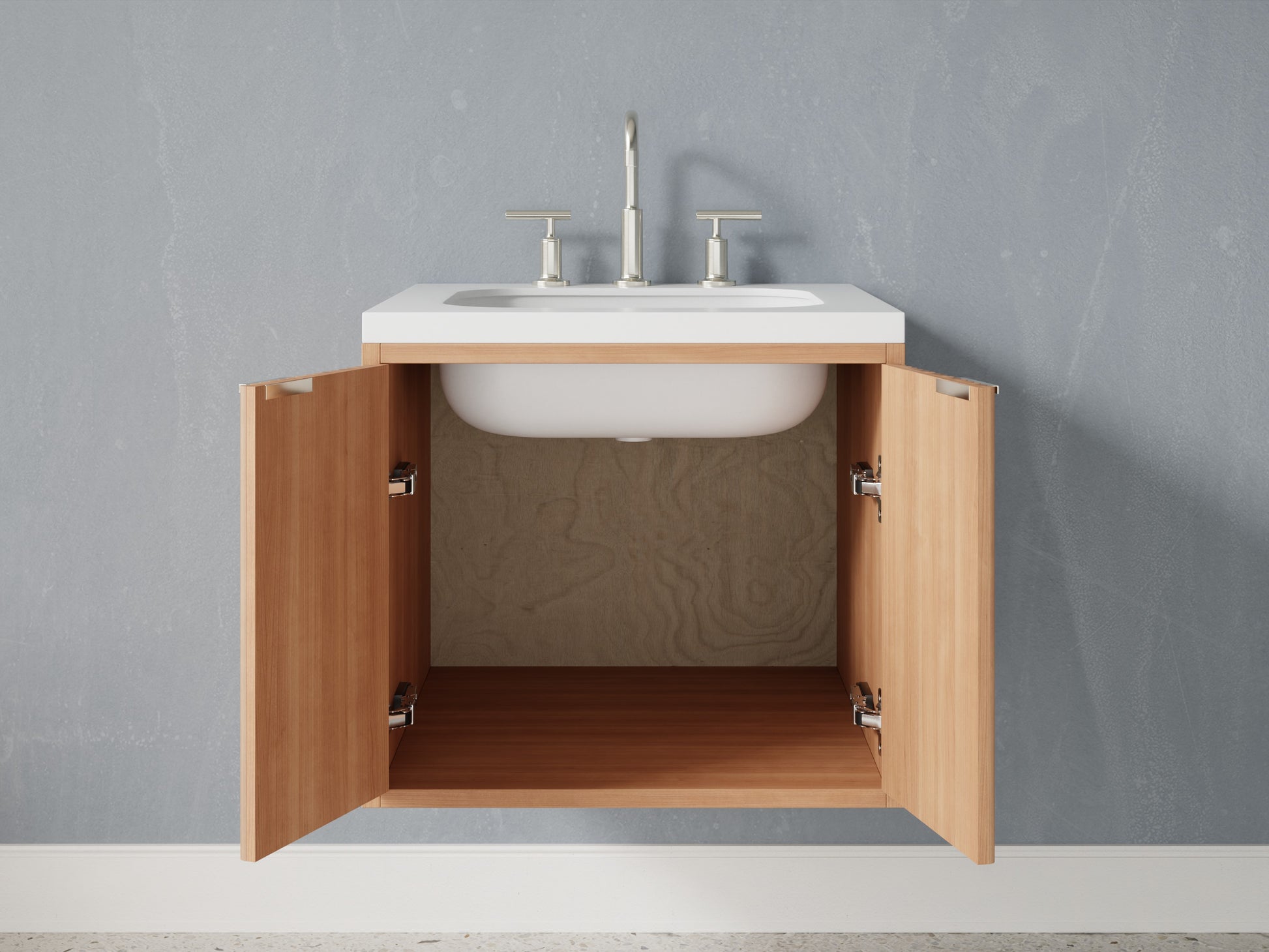 reeded - cherry - open