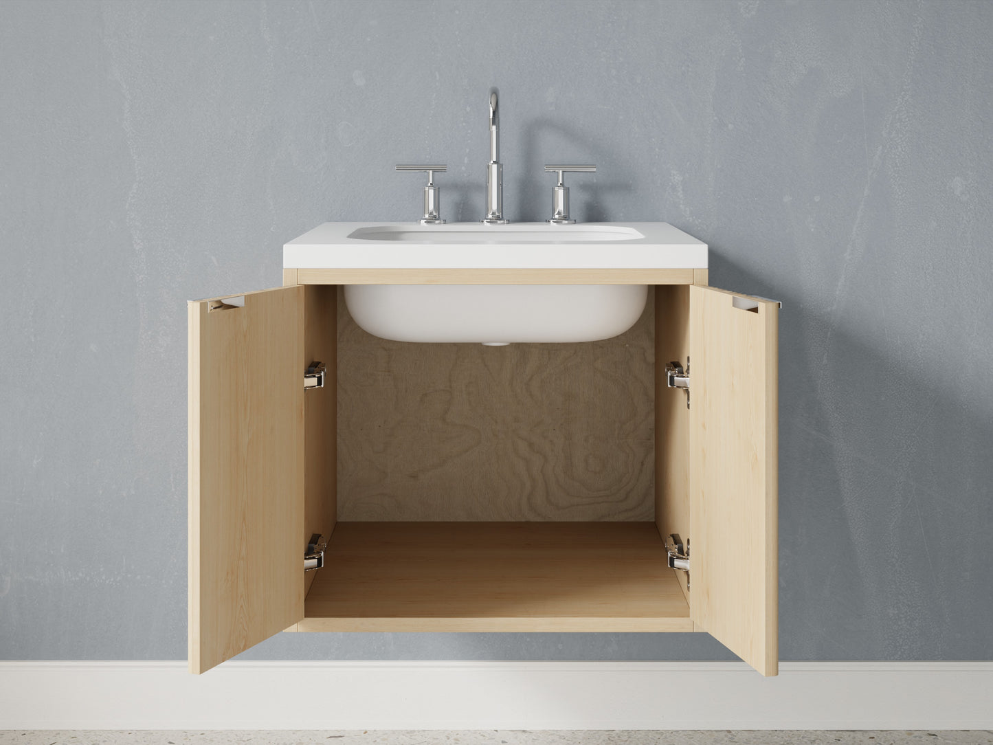 reeded - maple - open