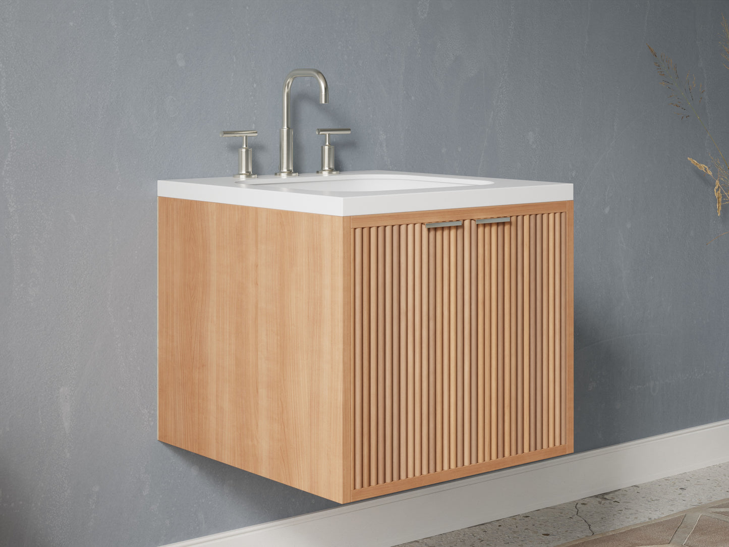 reeded - cherry - side