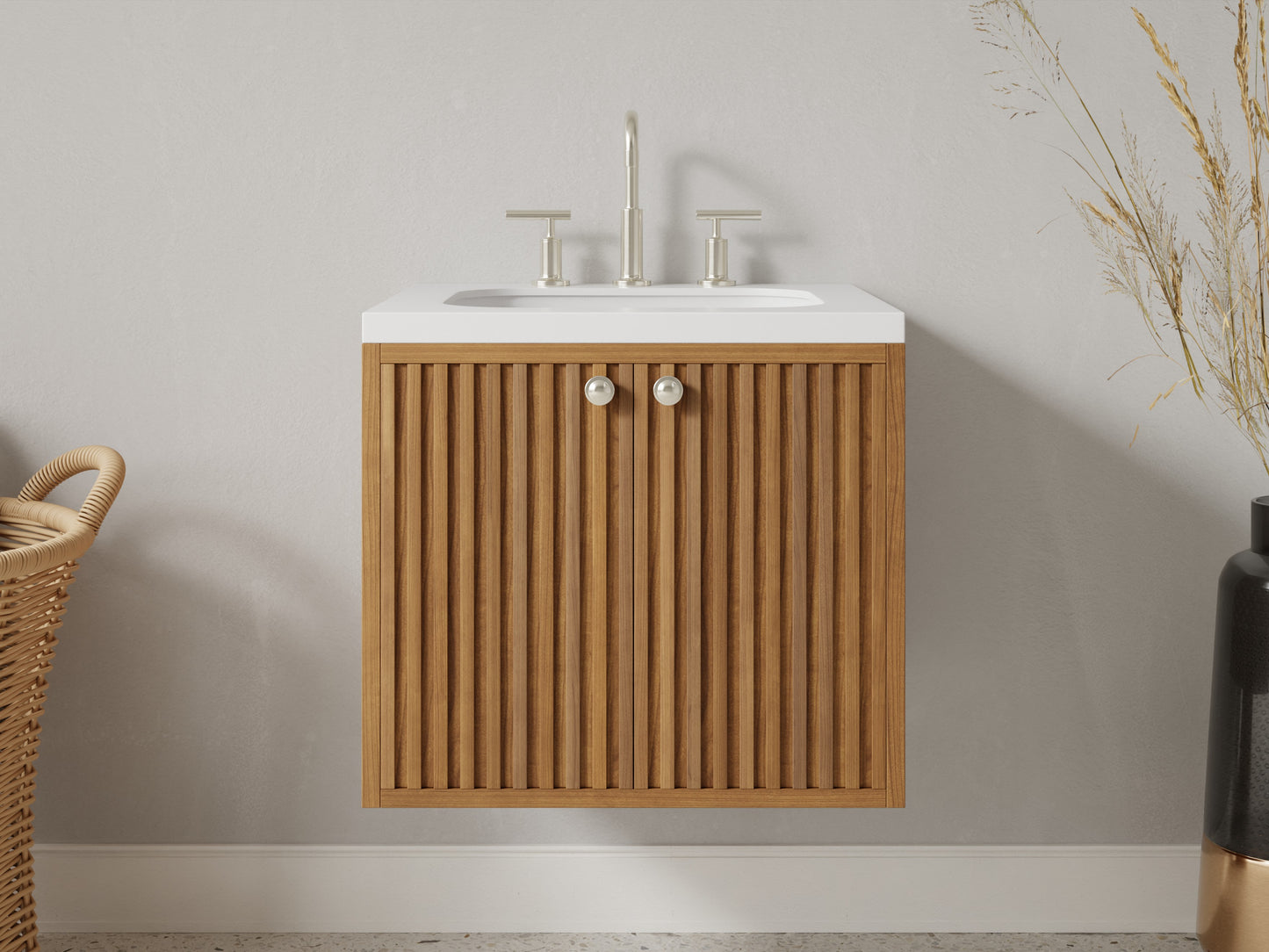 slatted - teak - front