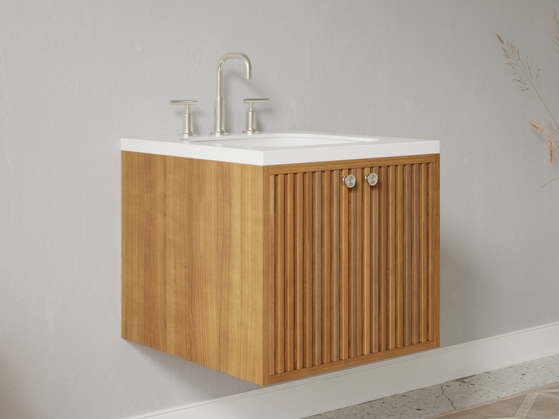 slatted - teak - side