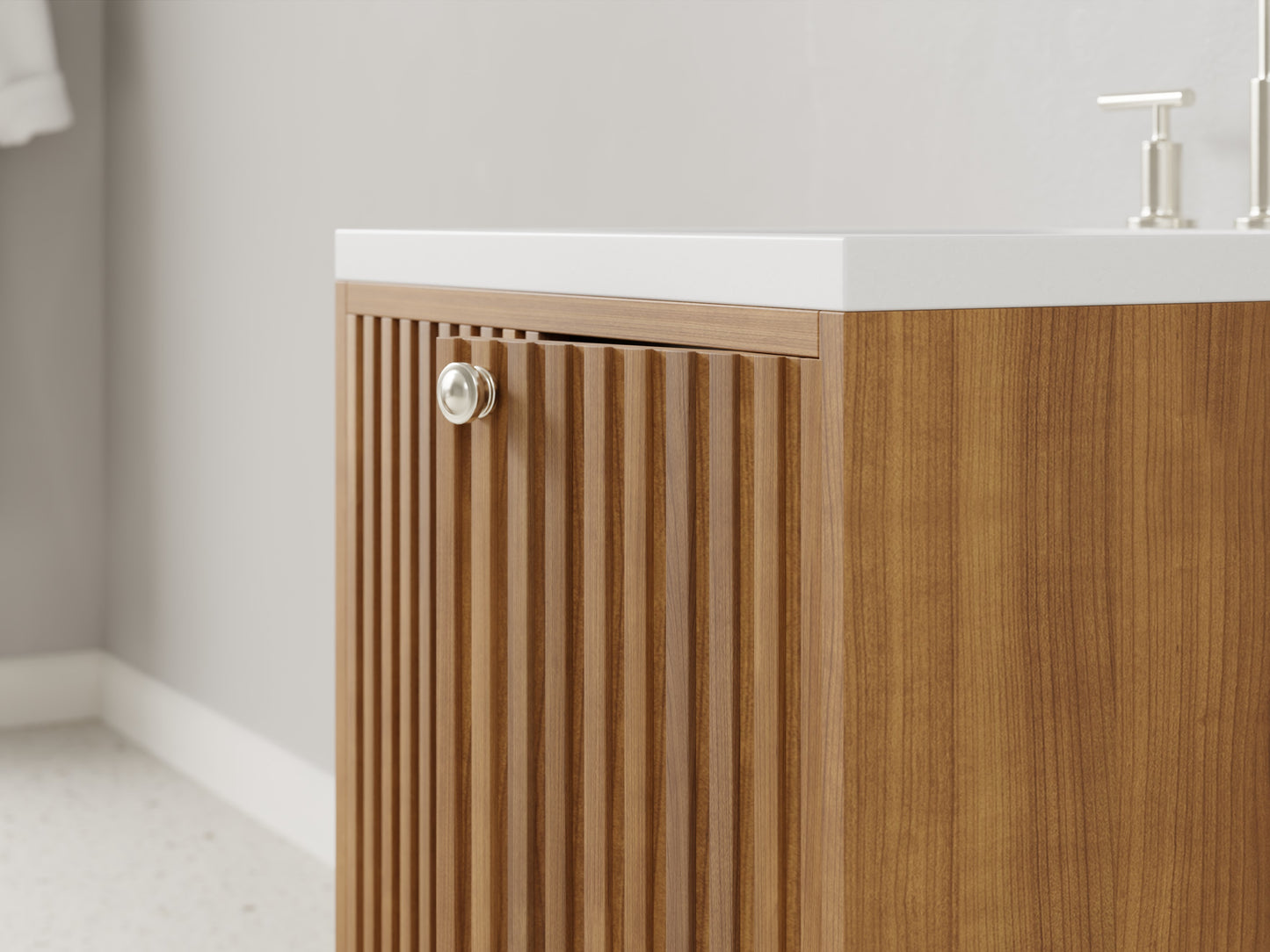 slatted - teak - closeup