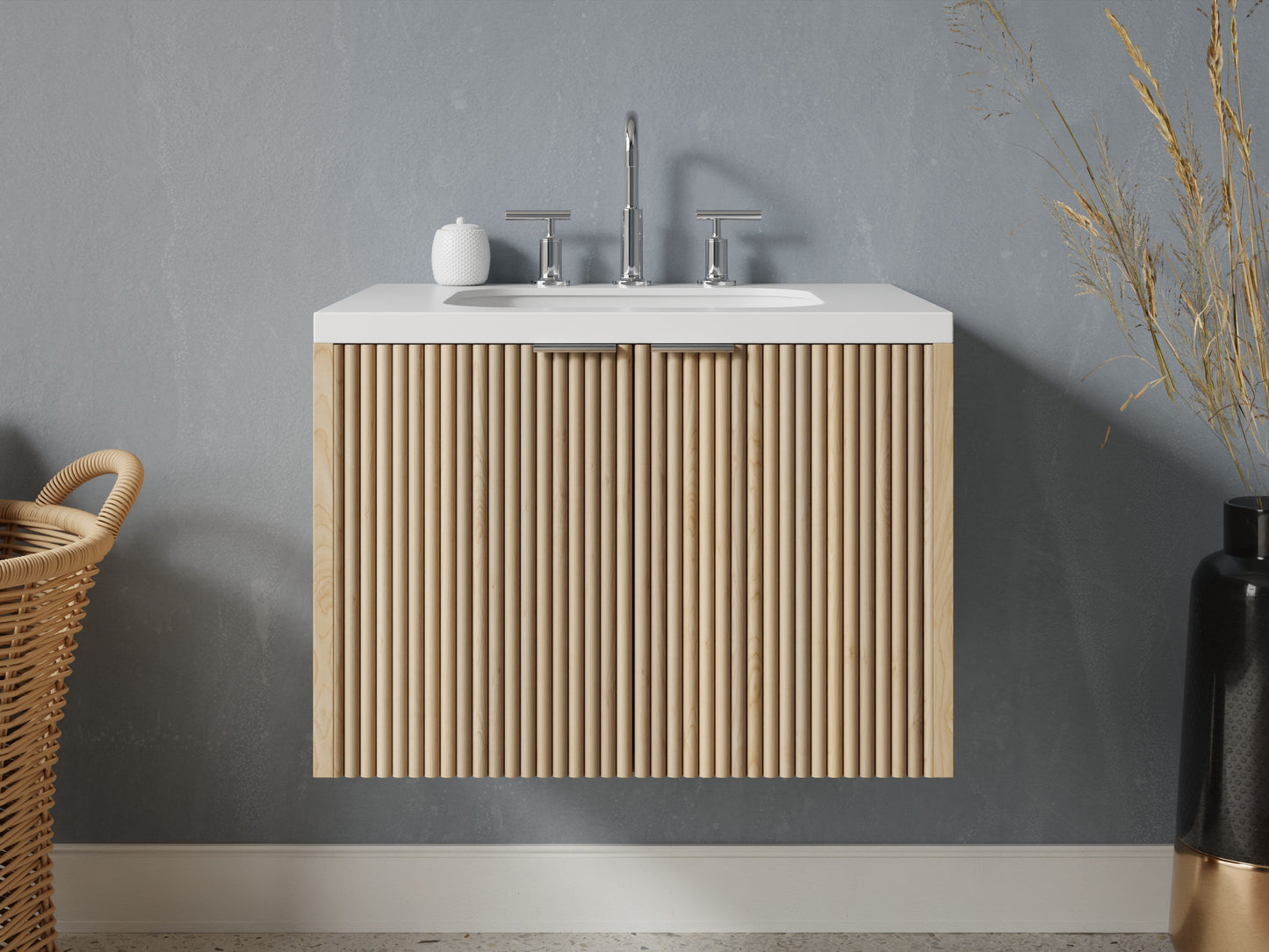 reeded - maple - front