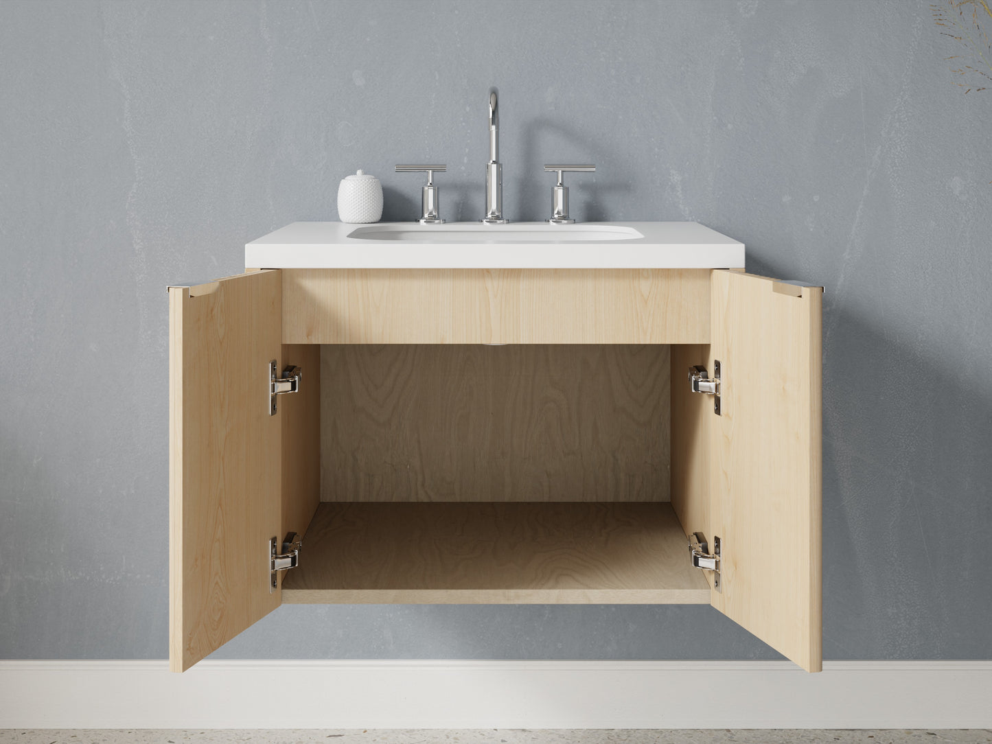 reeded - maple - open