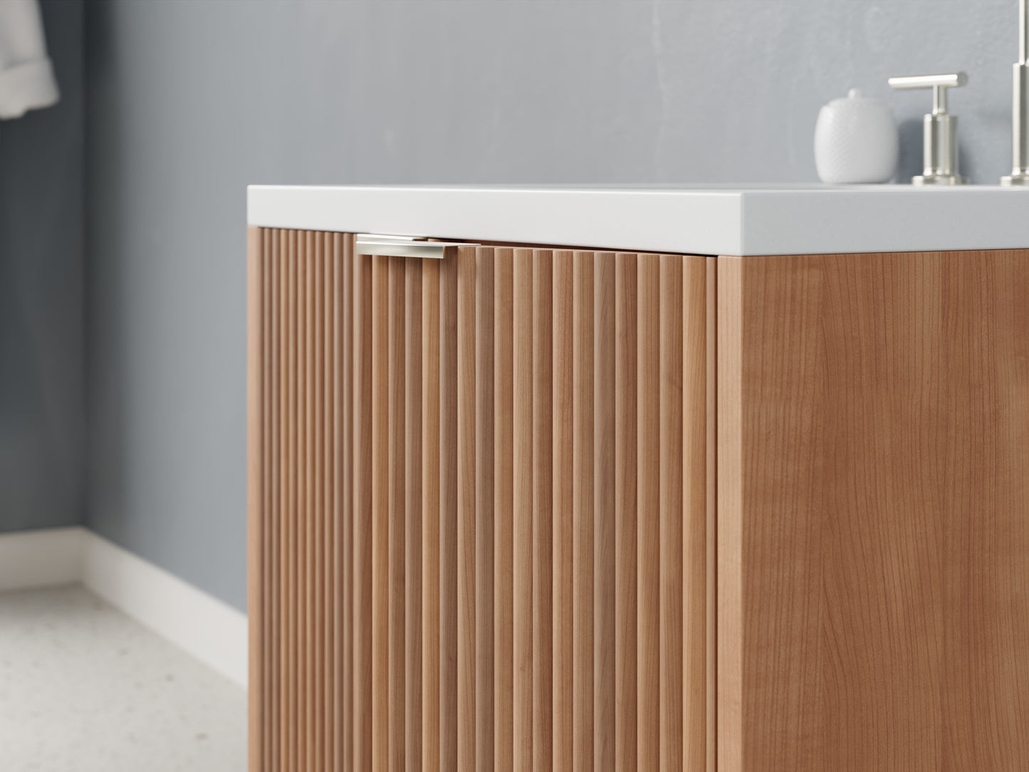 reeded - cherry - closeup