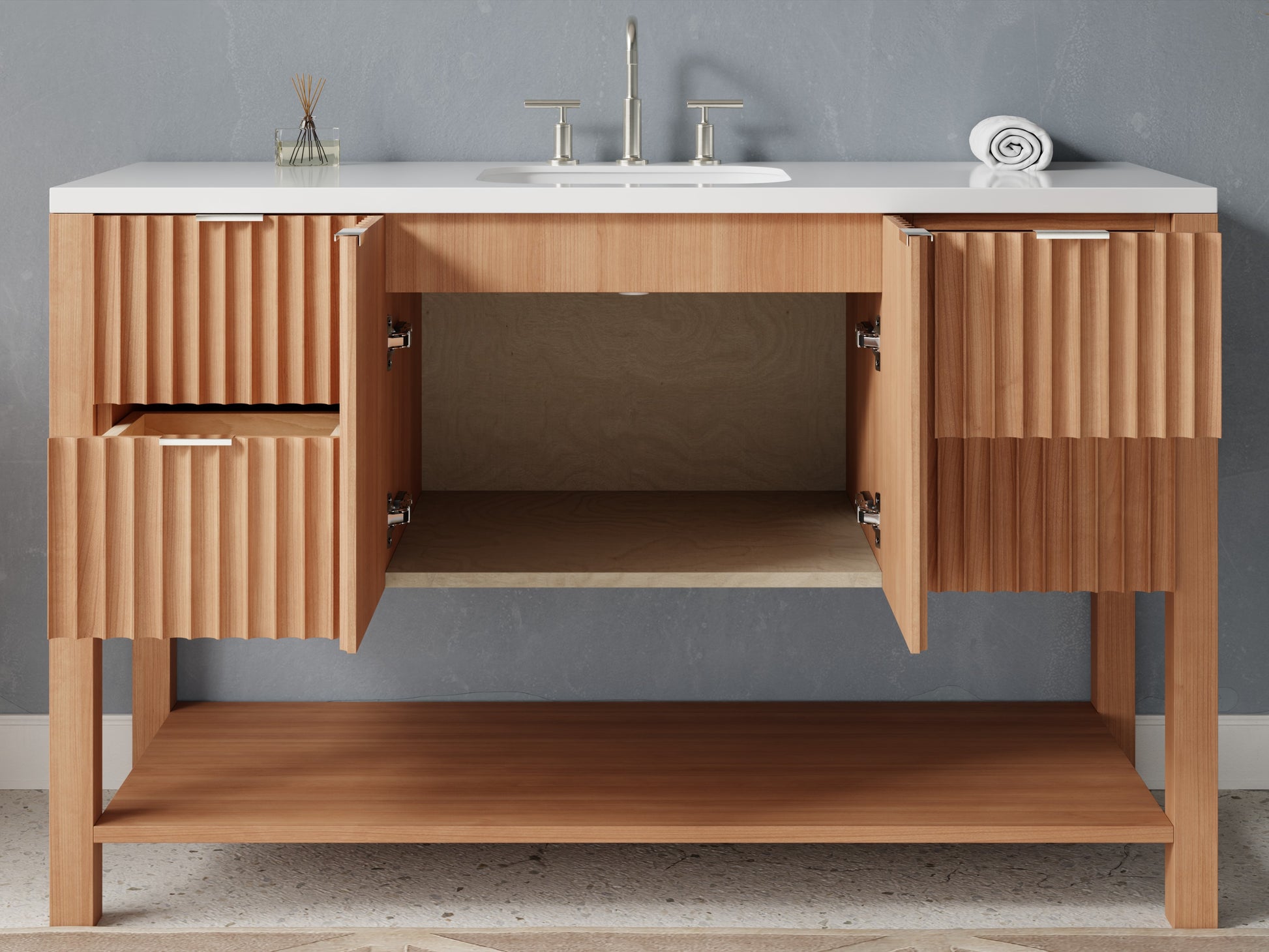 fluted - cherry - open