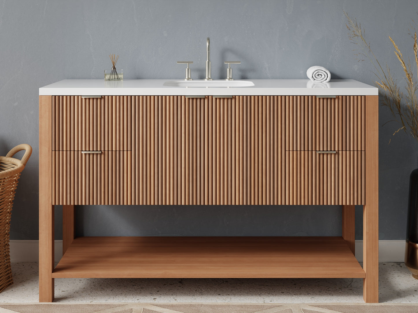 reeded - cherry - front