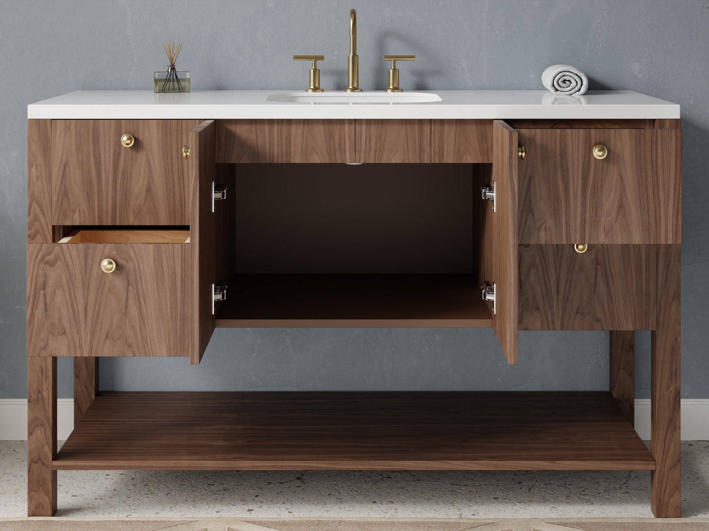 standard - walnut - open