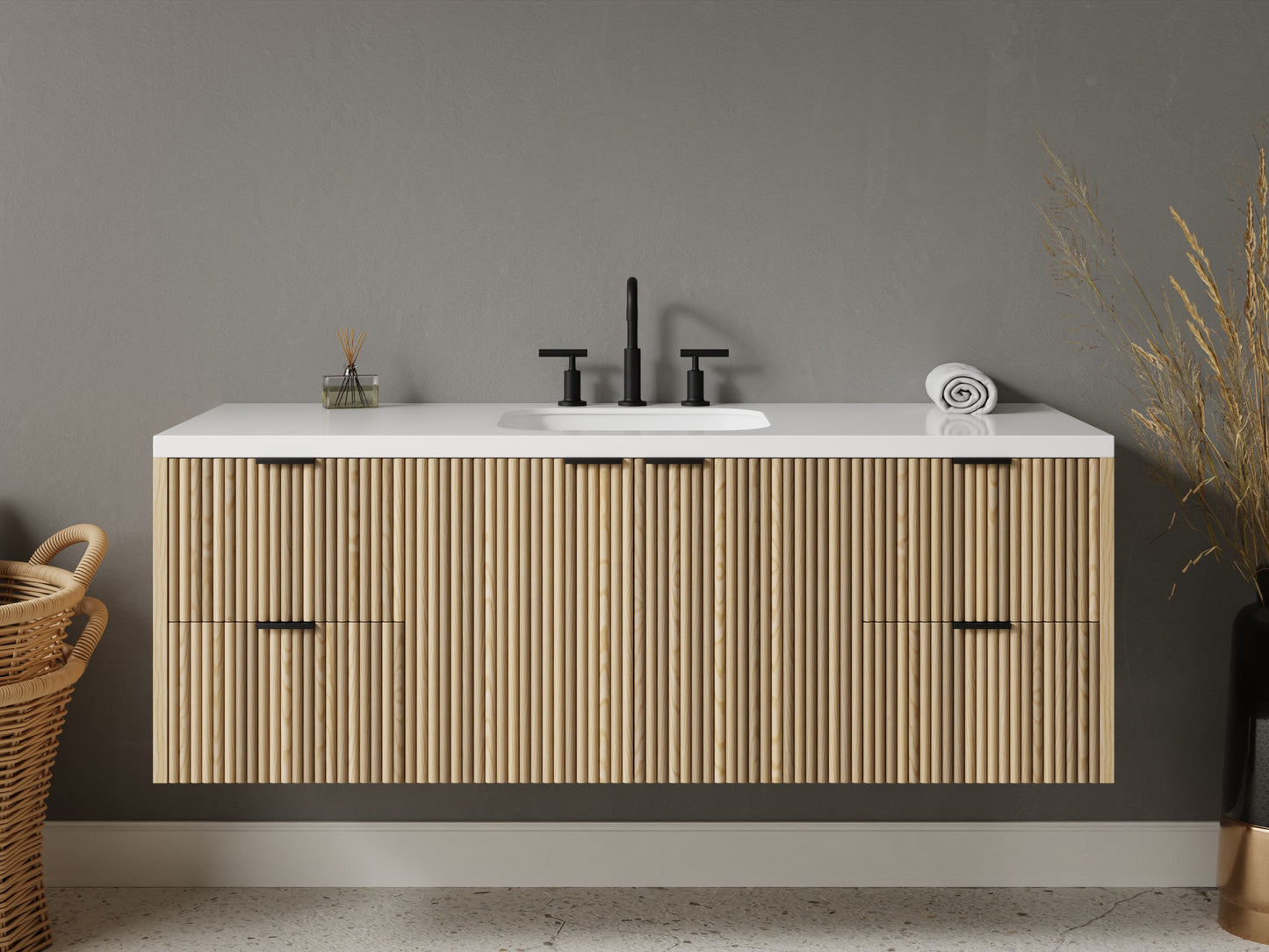 reeded - ash - front