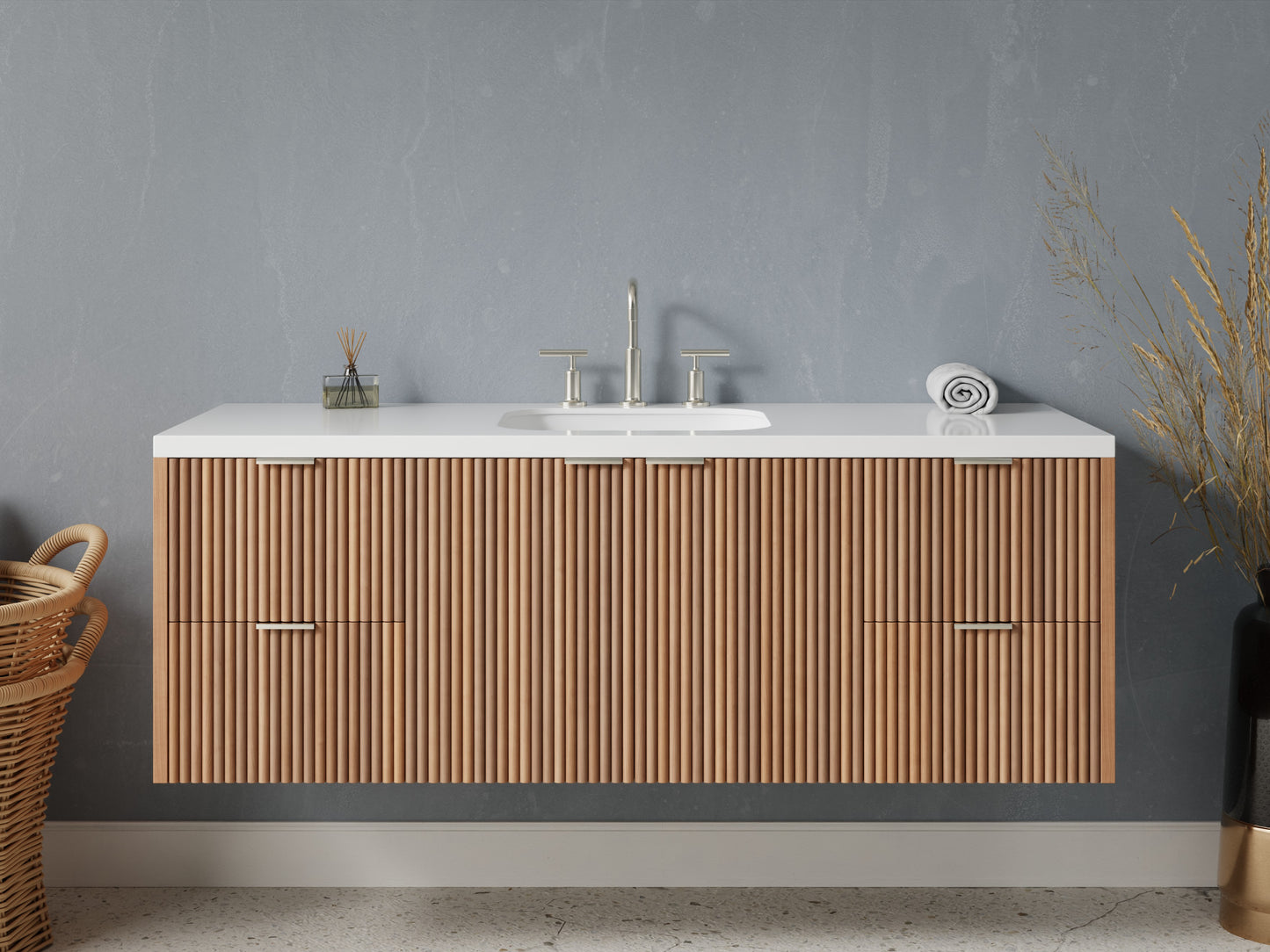 reeded - cherry - front