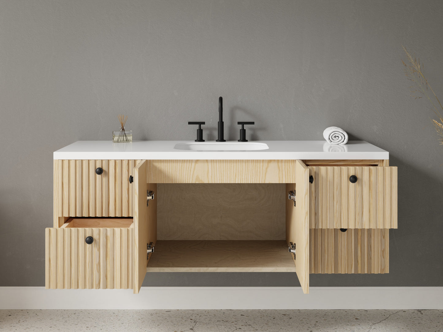 slatted - ash - open