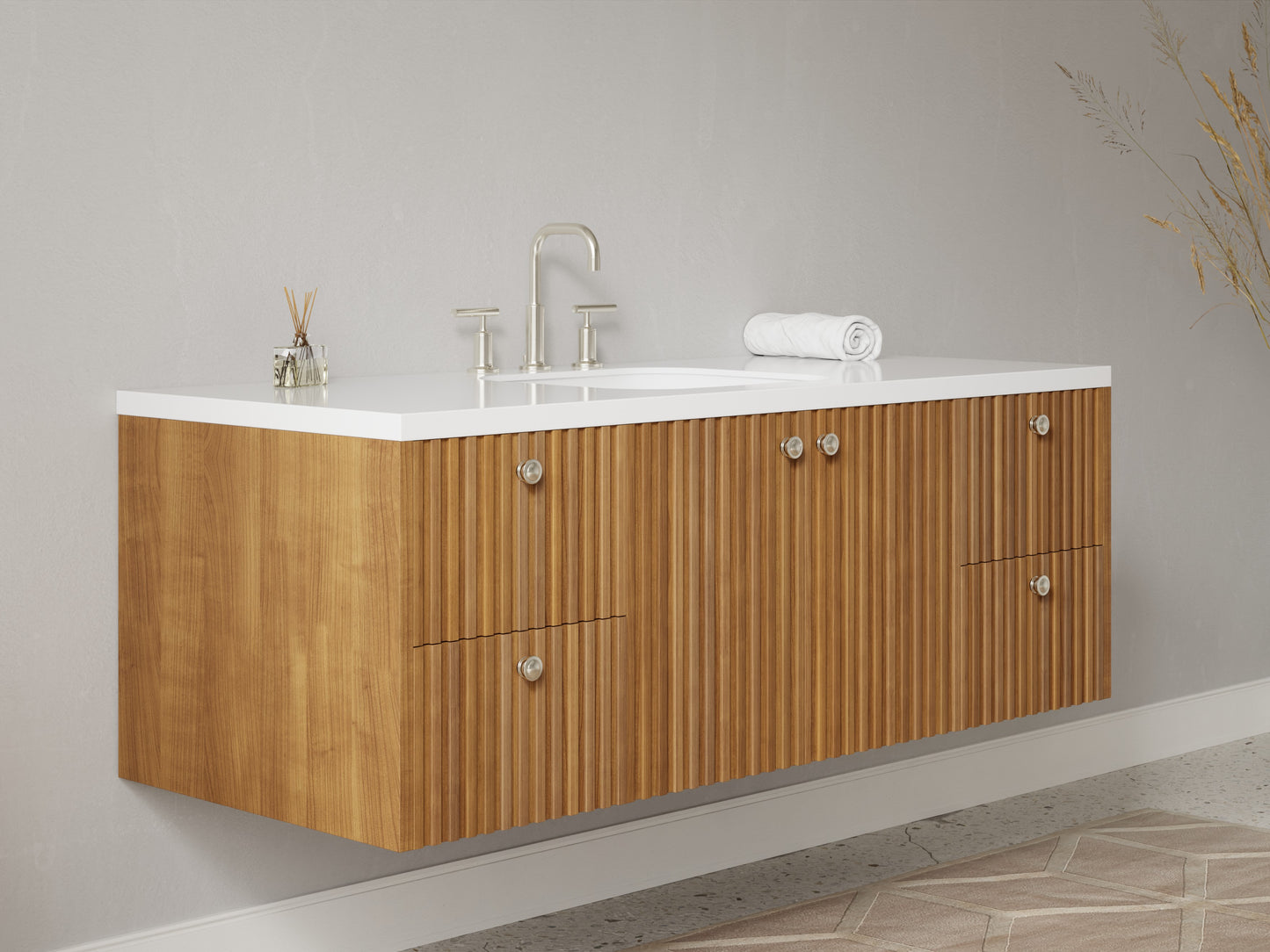 slatted - teak - side