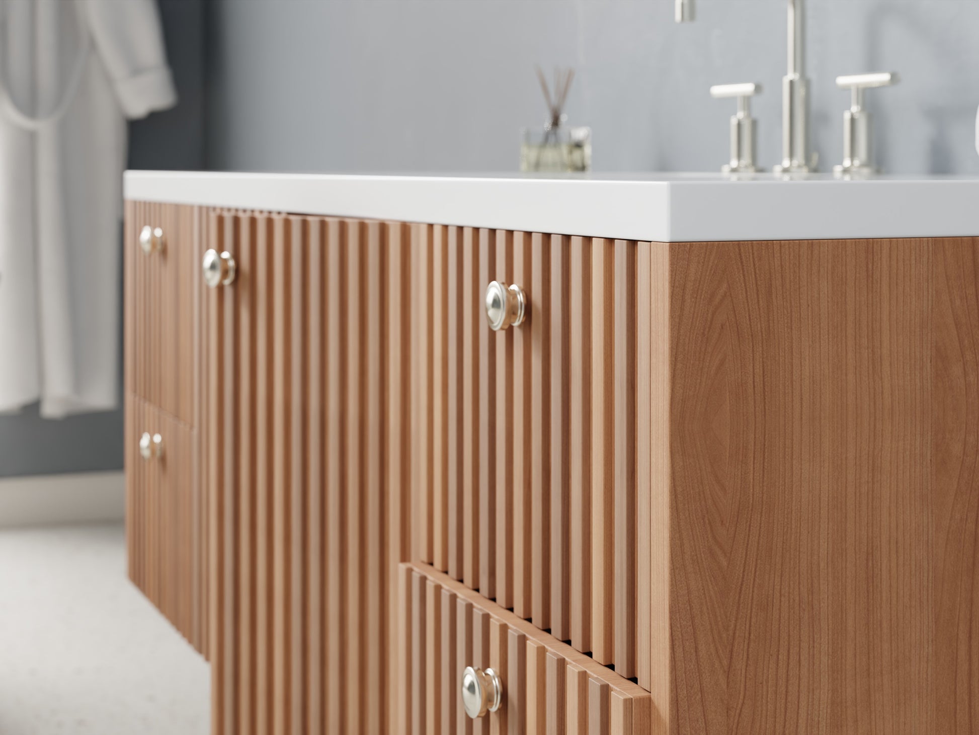 slatted - cherry - closeup