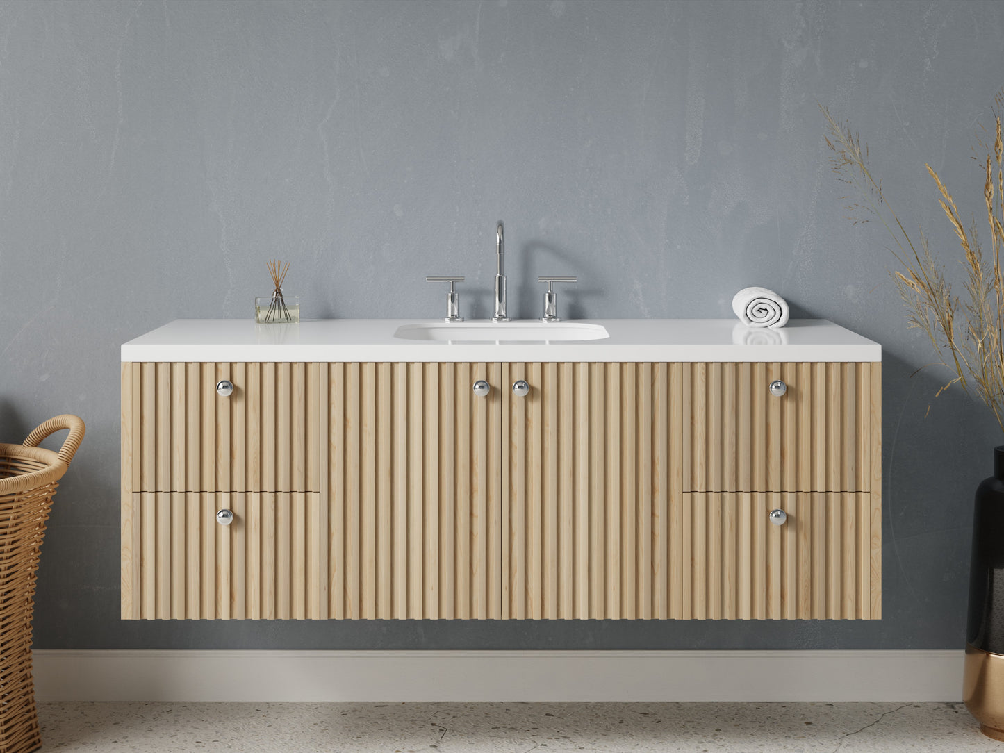 slatted - maple - front