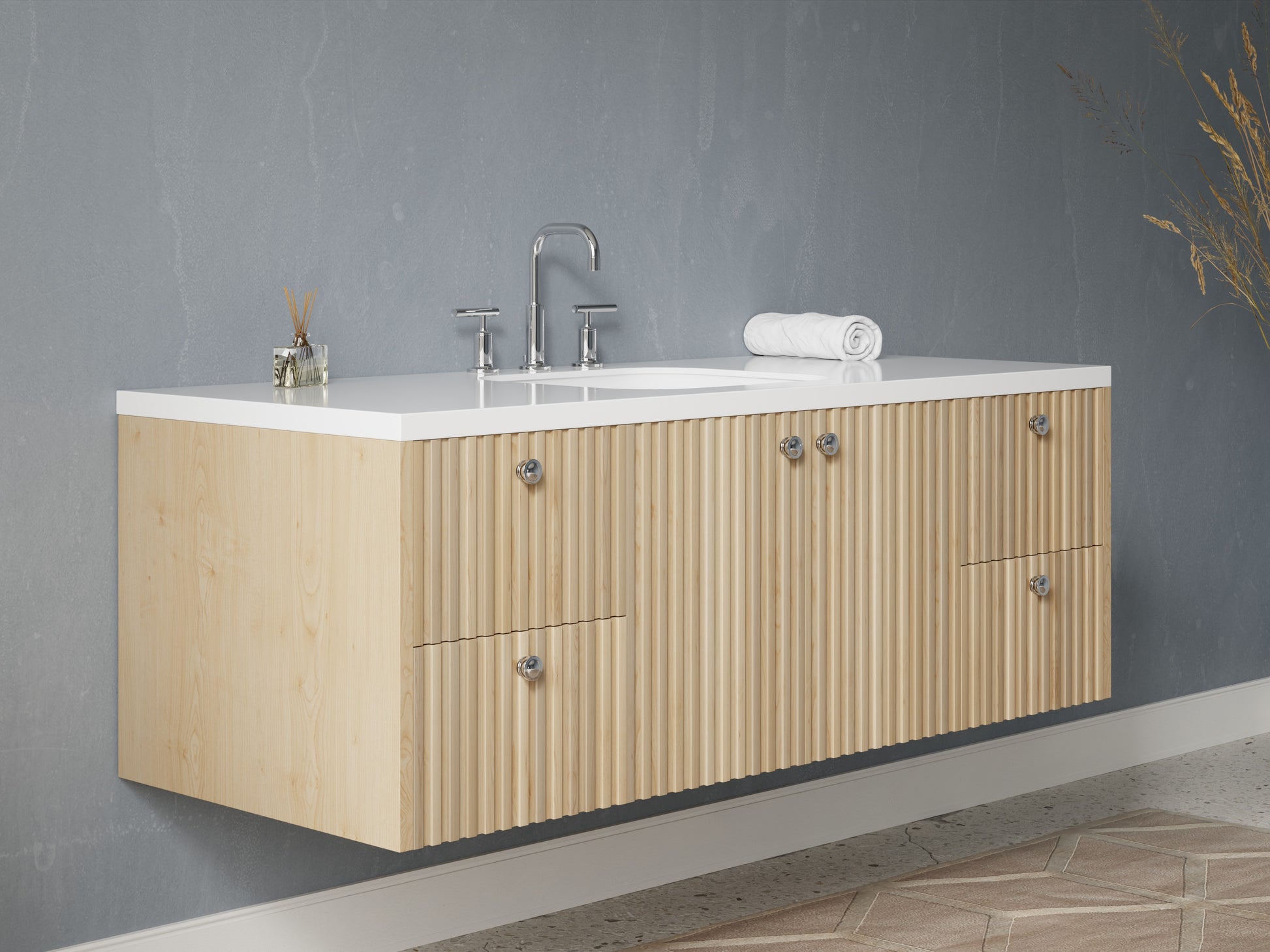 slatted - maple - side