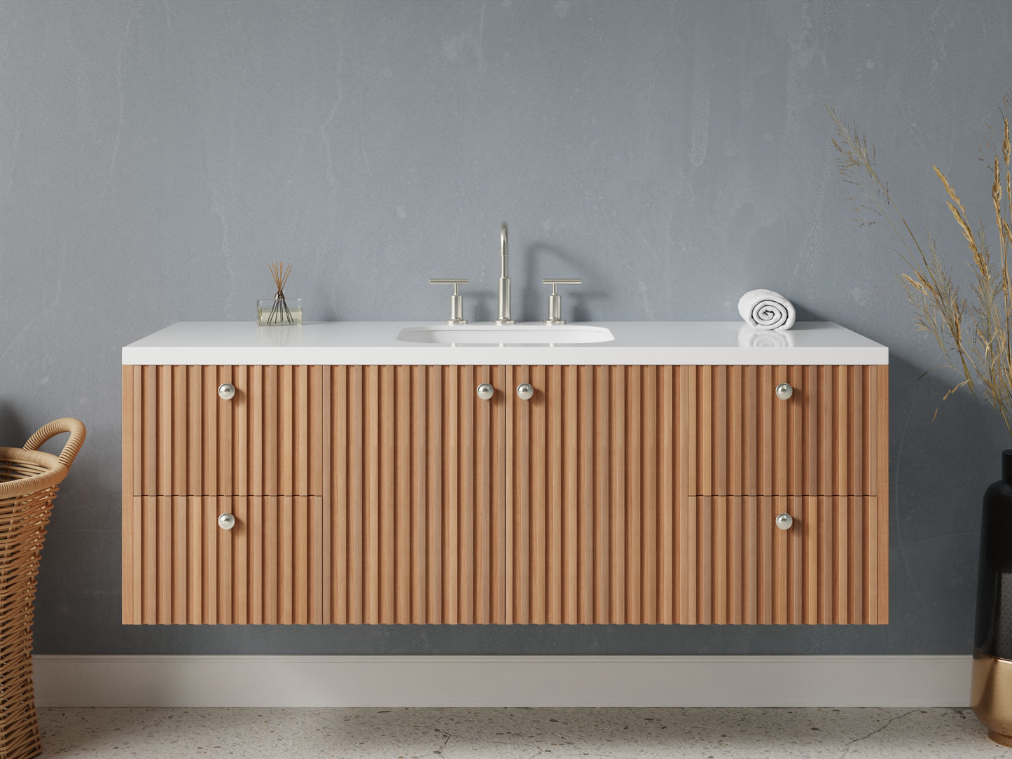 slatted - cherry - front