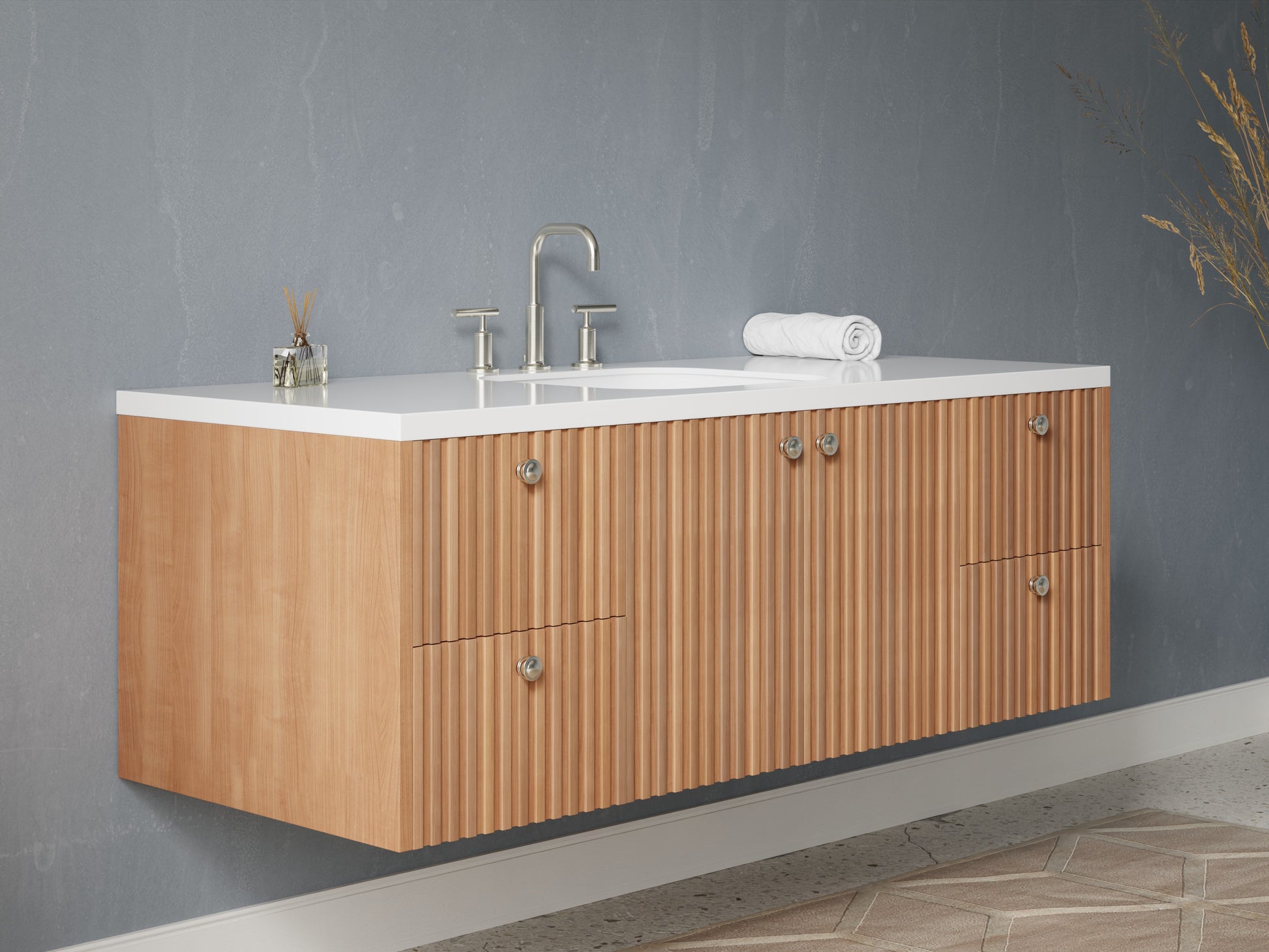 slatted - cherry - side