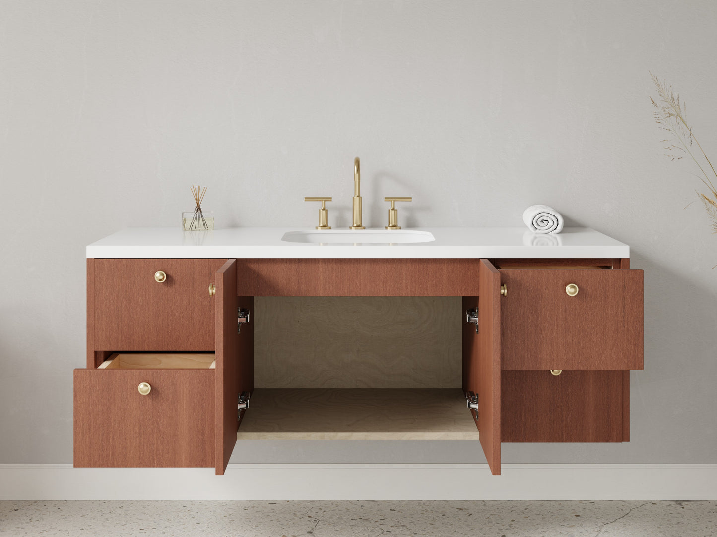 standard - mahogany - open