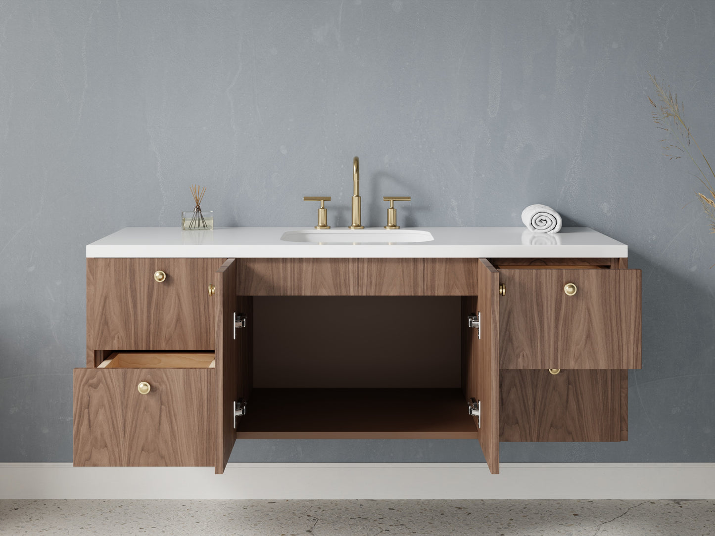 standard - walnut - open