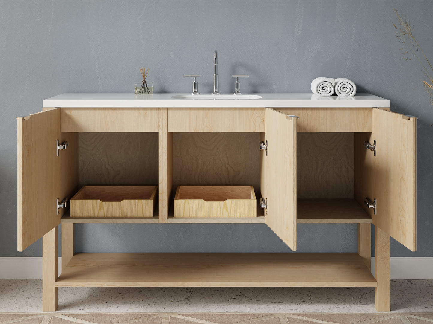 fluted - maple - open