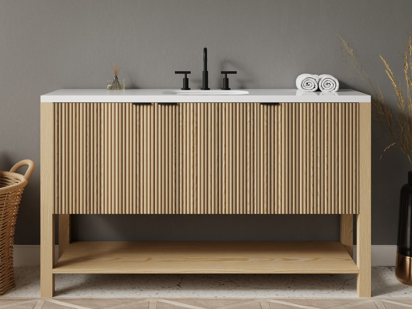 reeded - ash - front