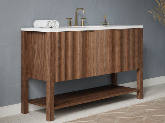 reeded - walnut - side