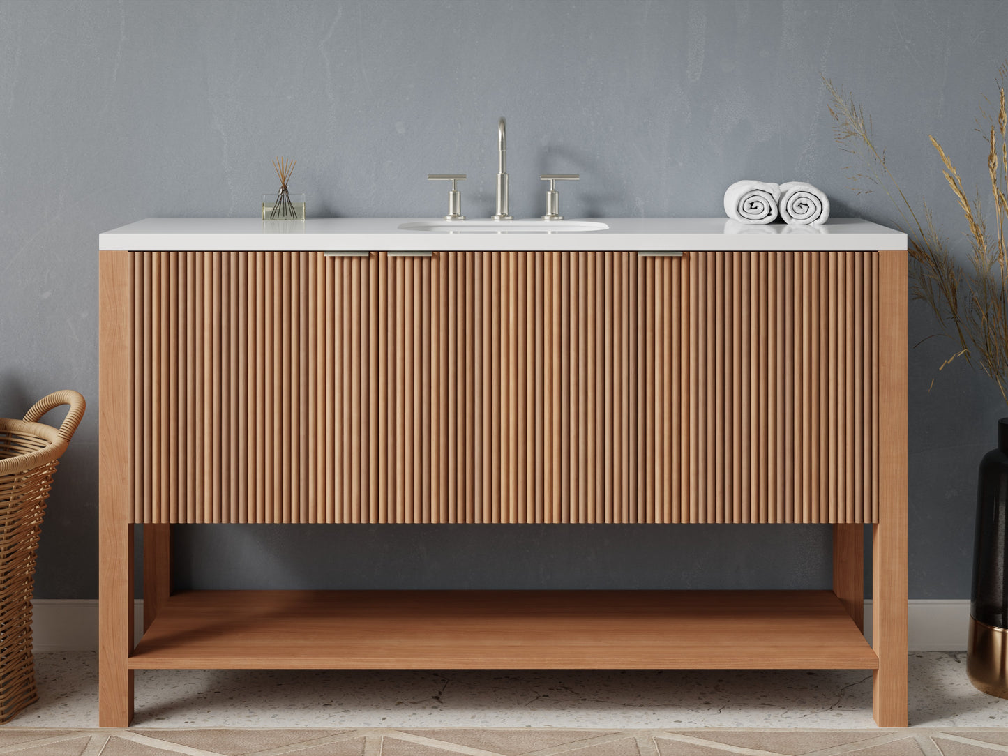 reeded - cherry - front