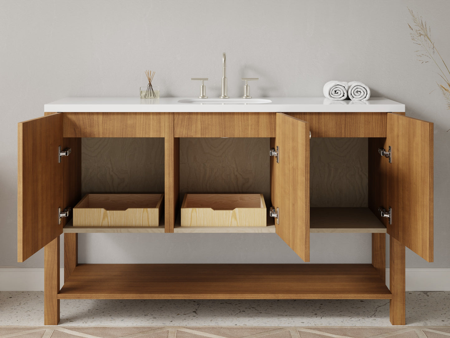 standard - teak - open