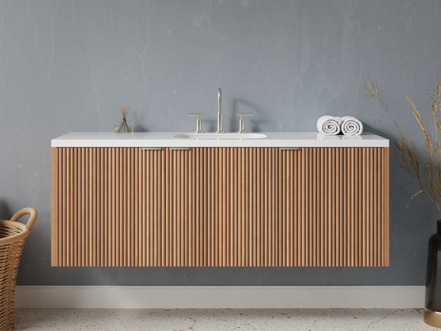 reeded - cherry - front