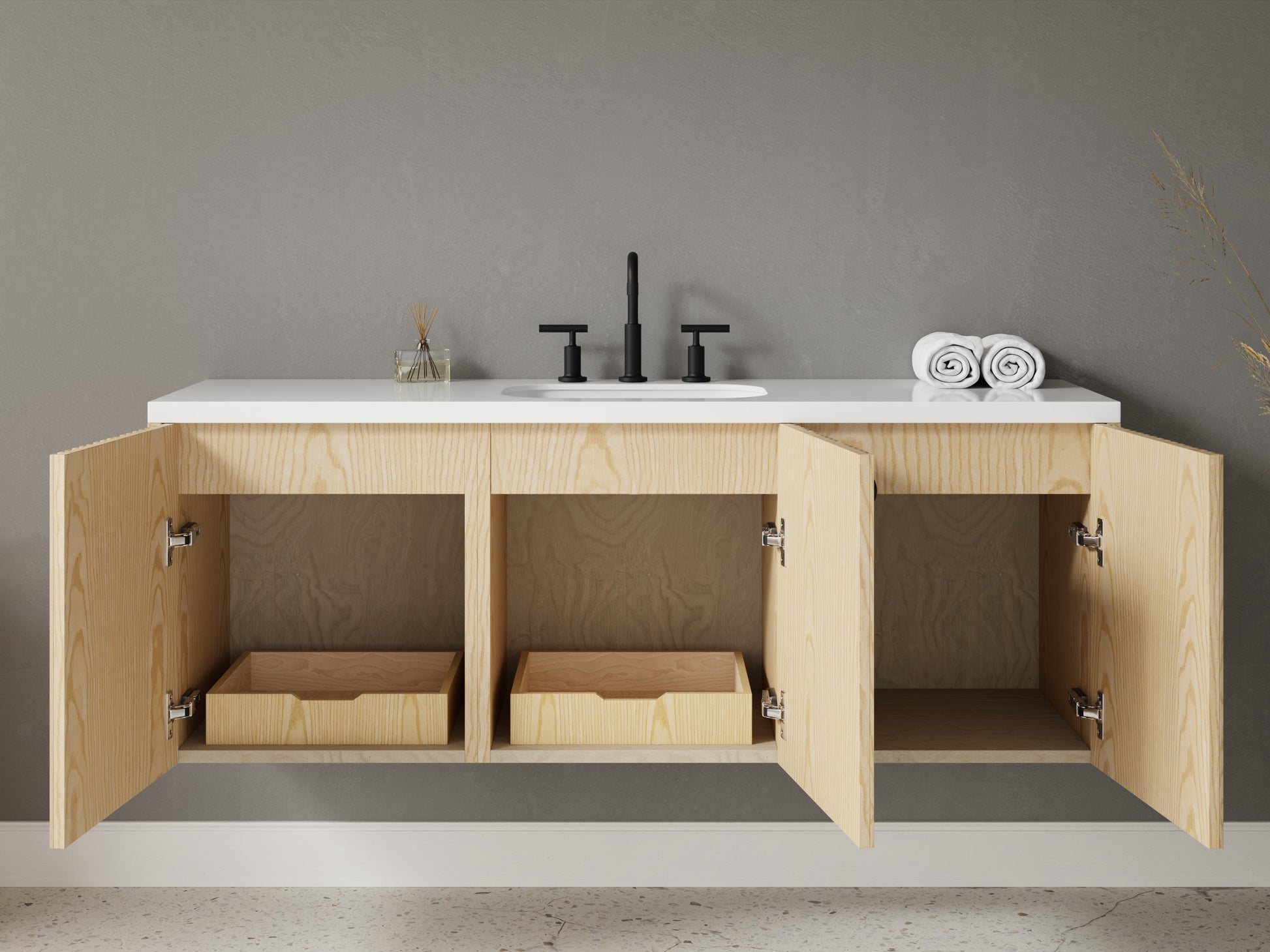 slatted - ash - open