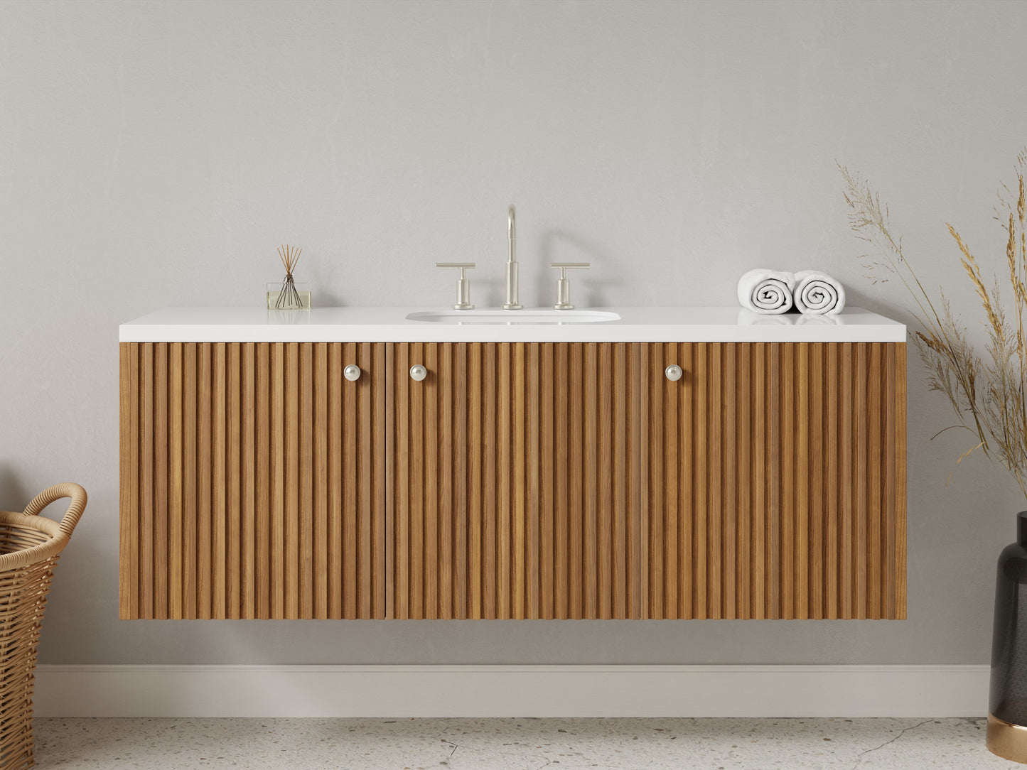 slatted - teak - front