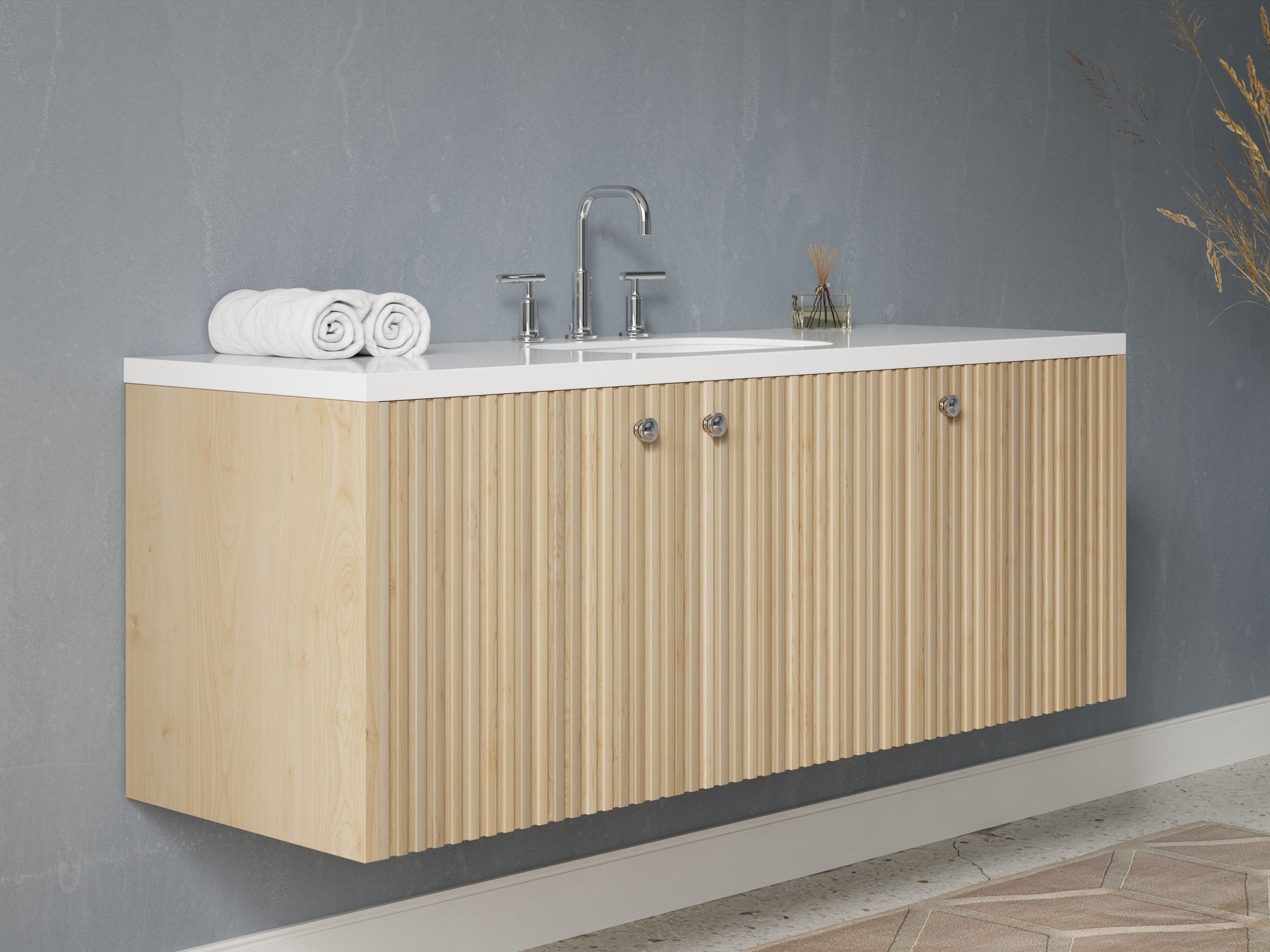 slatted - maple - side