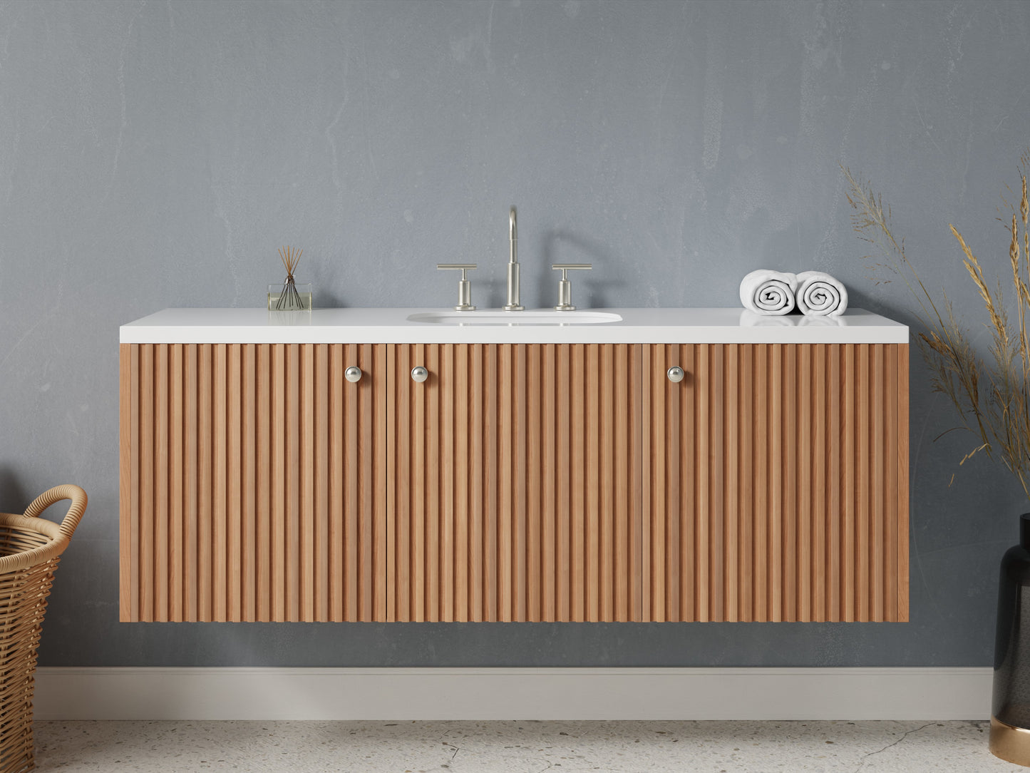 slatted - cherry - front