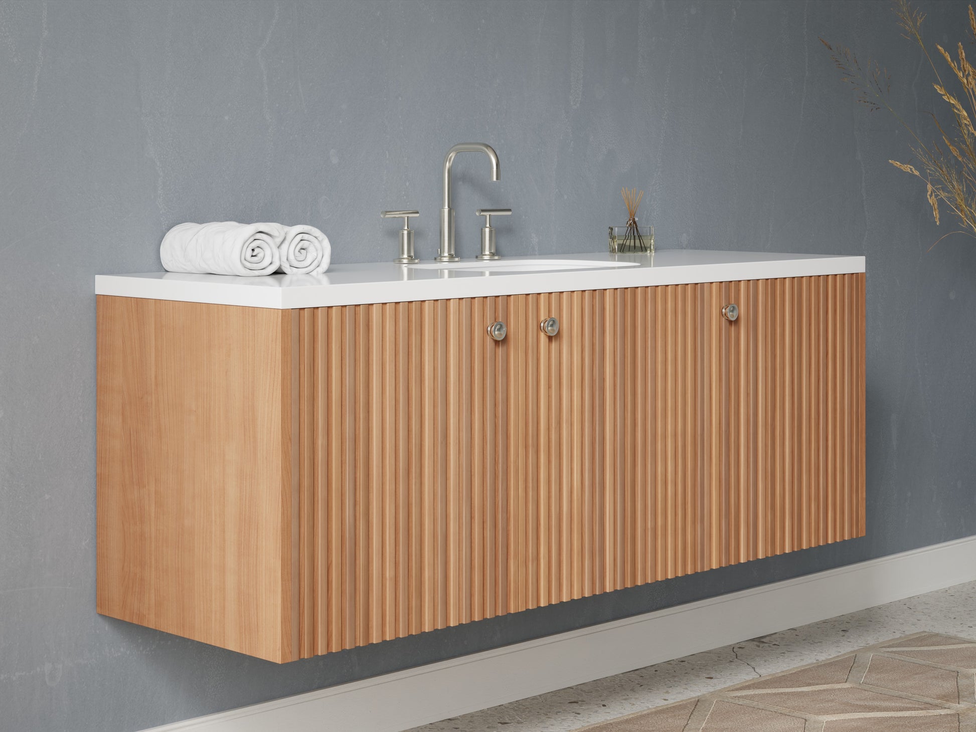 slatted - cherry - side